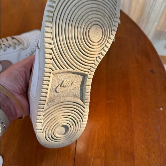 Nike Court Vision low top leather lace up sneakers size 8 blush pink swipe - Picture 7 of 7